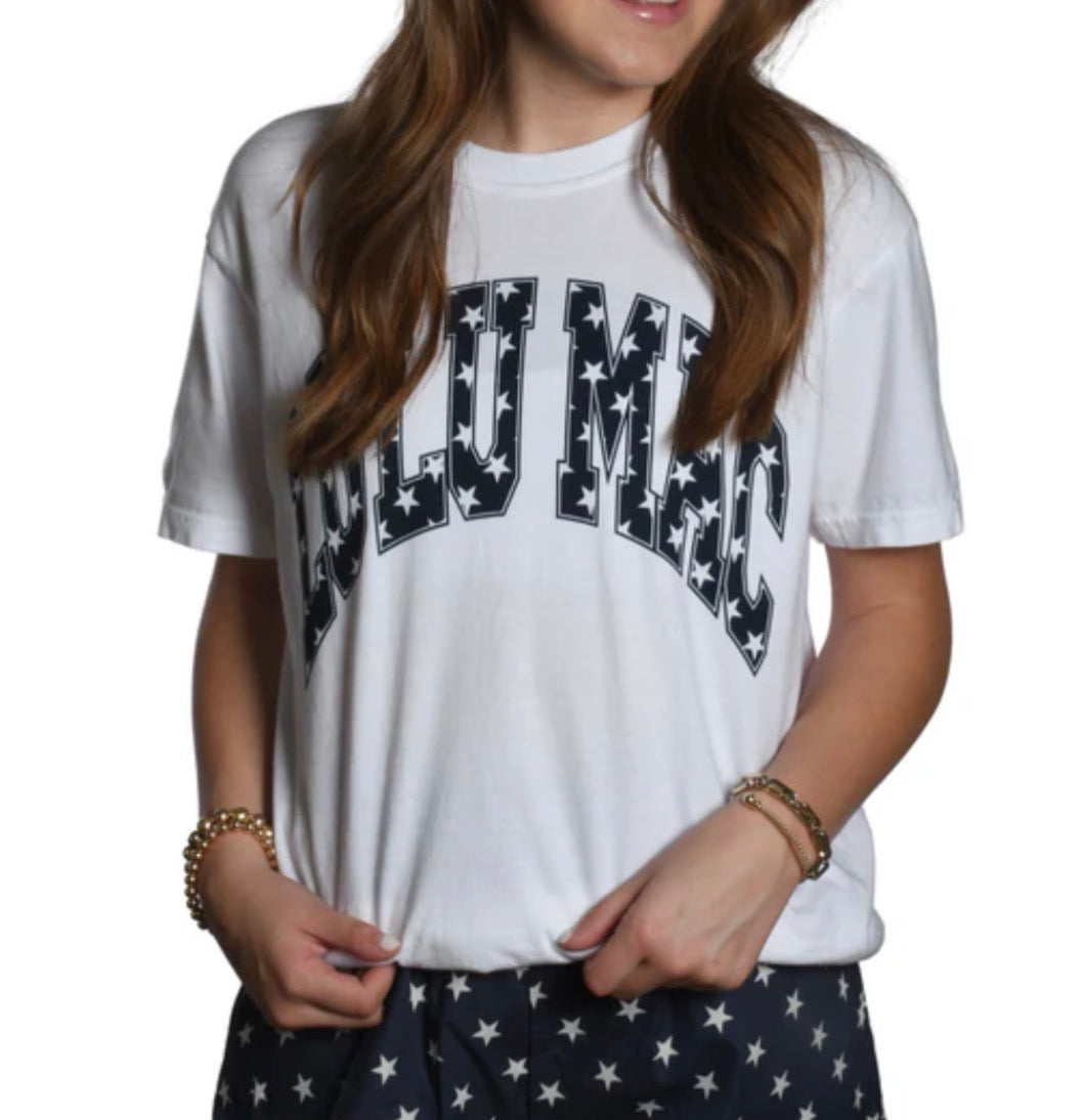 LuLu Mac Navy Stars Tee