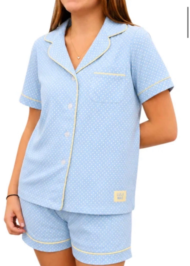 LuLu Mac PJ LBlue ButterDot