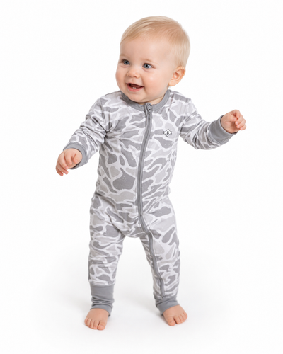 Burlebo Baby Zip Up White Camo