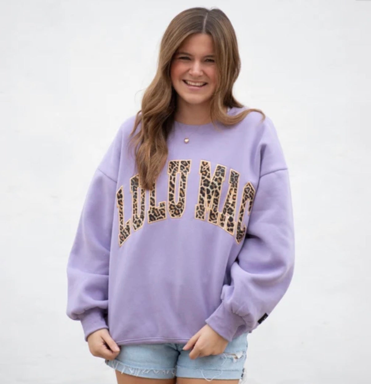 LuLu Mac Leopard Sweatshirt Lavender
