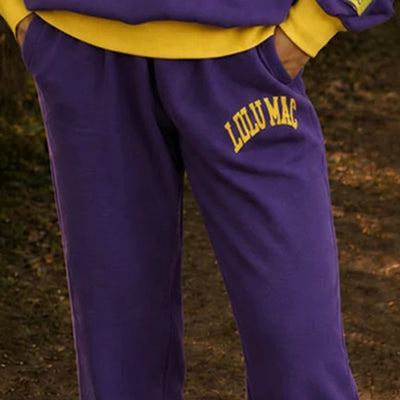 LuLu Mac Puff Pant in Purple Yellow