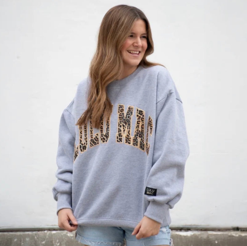 LuLu Mac Leopard Sweatshirt Grey