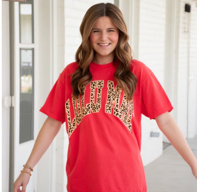 LuLu Mac Leopard Tee Paprika