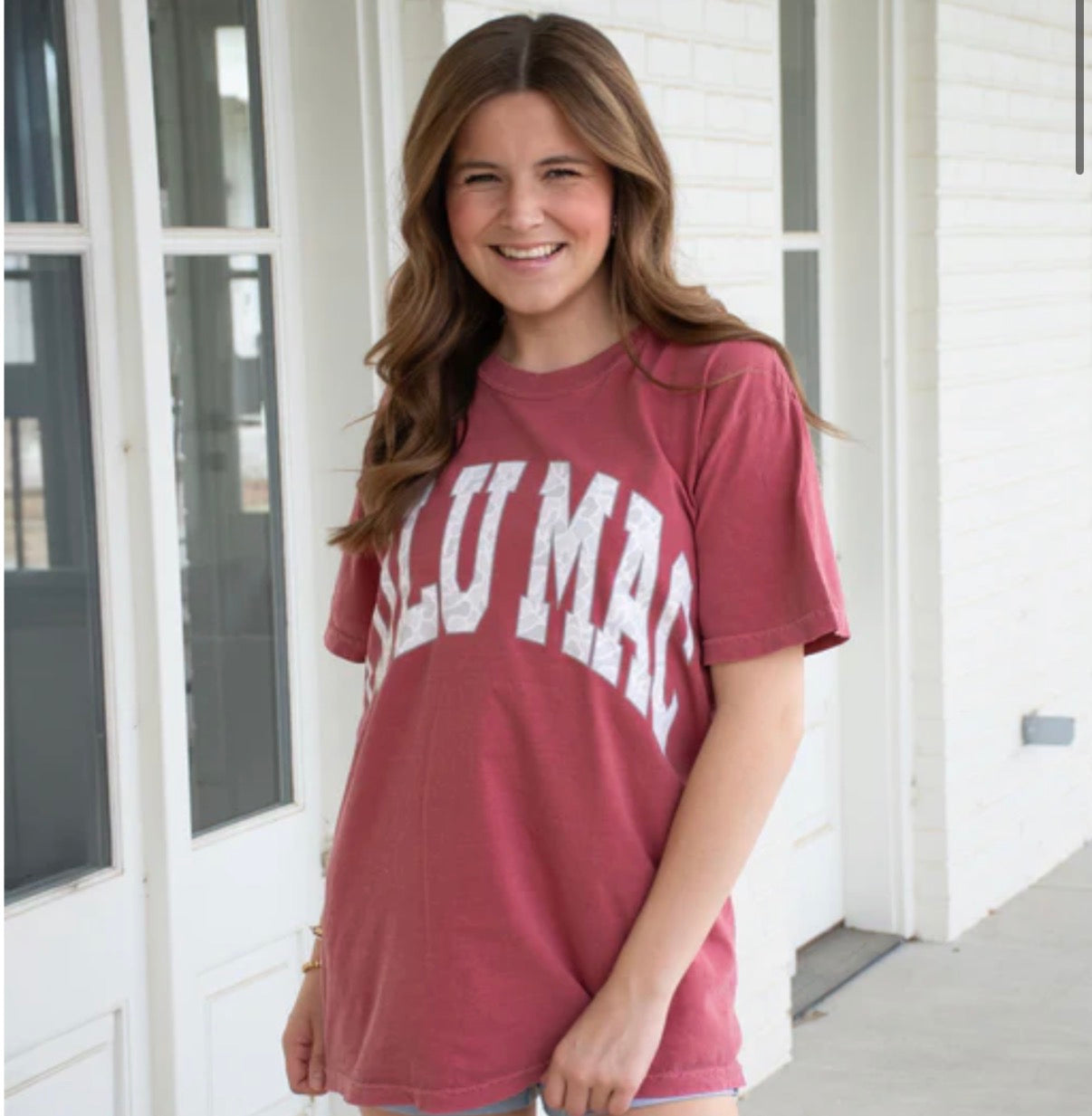 LuLu Mac Camo Tee Crimson