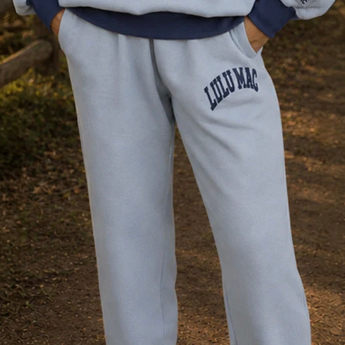 LuLu Mac Puff Pant in Light Blue Navy
