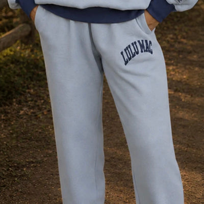 LuLu Mac Puff Pant in Light Blue Navy