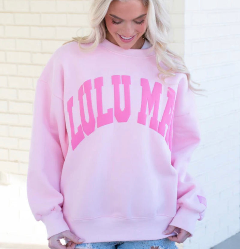 LuLu Mac Sweatshirt Pink Logo