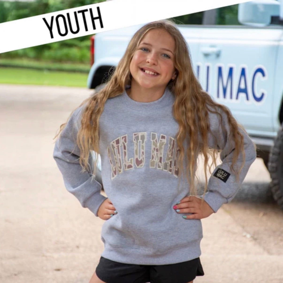 LuLu Mac Kids Camo Sweatshirt
