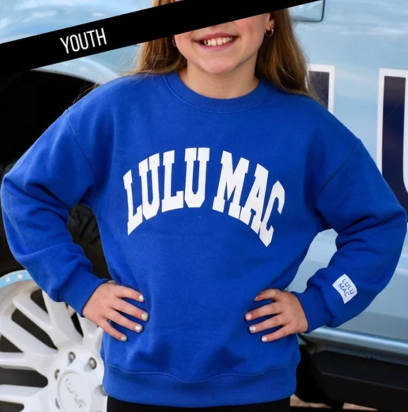 LuLu Mac Kids Sweatshirt Royal White