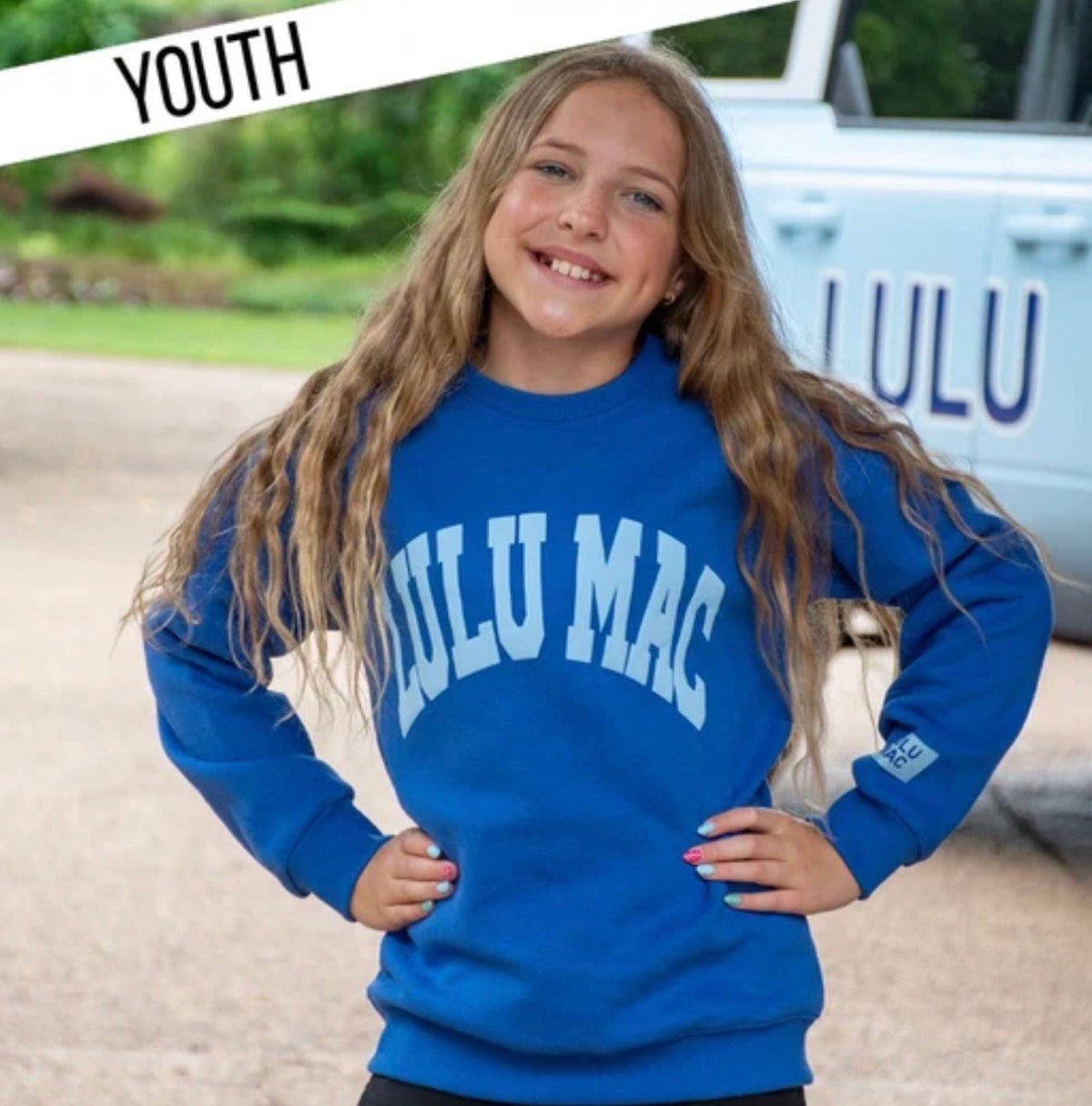LuLu Mac Kids Sweatshirt Royal Light Blue