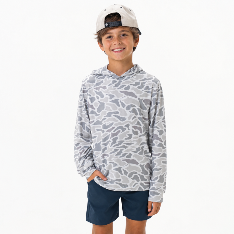 Burlebo Youth Hoodie WhiteCamo