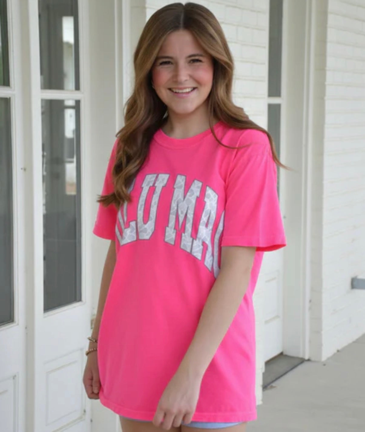 LuLu Mac Camo Tee Pink