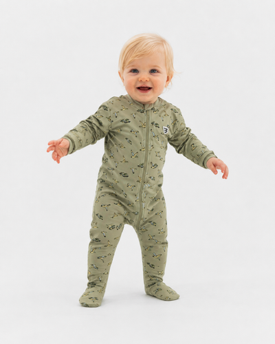 Burlebo Baby Zip Up Flying Ducks