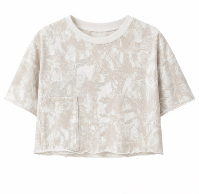 Gray Camo Cropped Tee