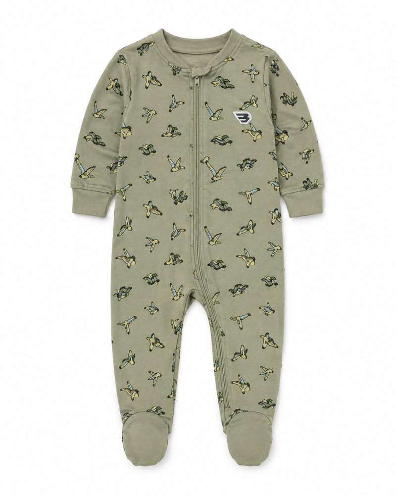 Burlebo Baby Zip Up Flying Ducks