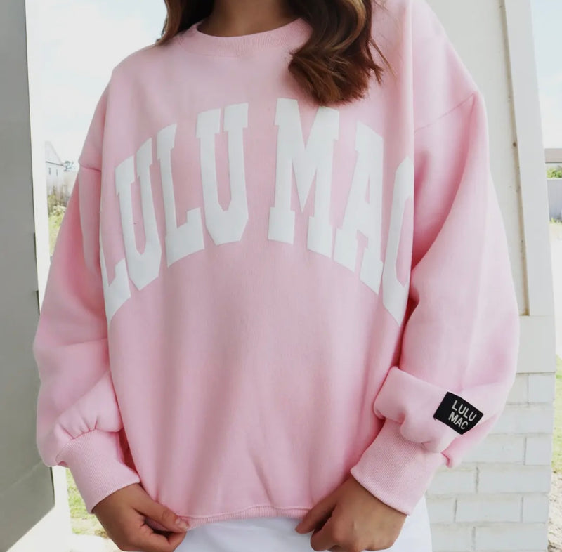 LuLu Mac Sweatshirt Pink White
