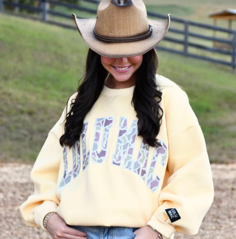 LuLu Mac Camo Sweatshirt Butter