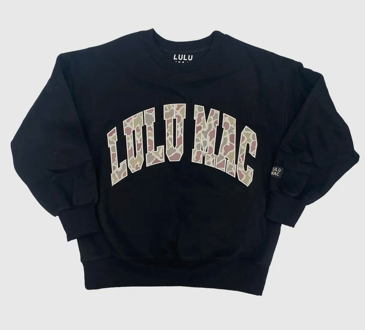 LuLu Mac Camo Sweatshirt Black